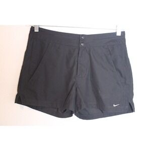 Nike Black Athletic Shorts with White Swoosh